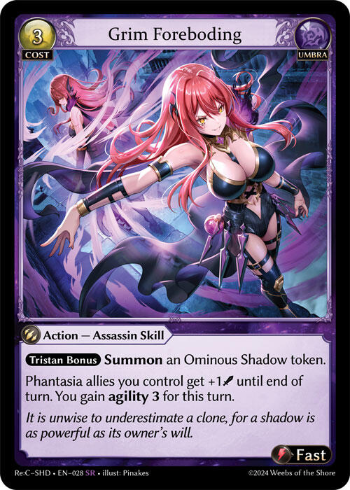 Grim Foreboding (028) [Tristan Re:Collection, Shadowdancer] | Card Merchant Takapuna