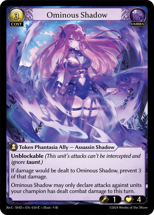 Ominous Shadow (030) [Tristan Re:Collection, Shadowdancer] | Card Merchant Takapuna