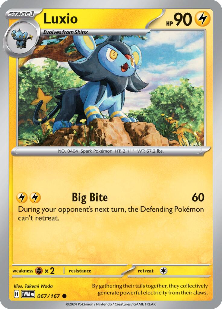 Luxio (067/167) [Scarlet & Violet: Twilight Masquerade] | Card Merchant Takapuna