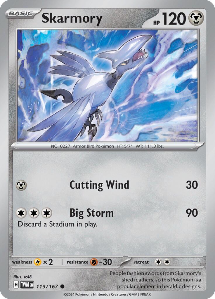 Skarmory (119/167) [Scarlet & Violet: Twilight Masquerade] | Card Merchant Takapuna