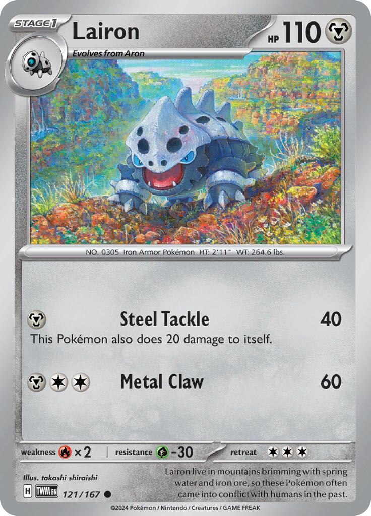 Lairon (121/167) [Scarlet & Violet: Twilight Masquerade] | Card Merchant Takapuna