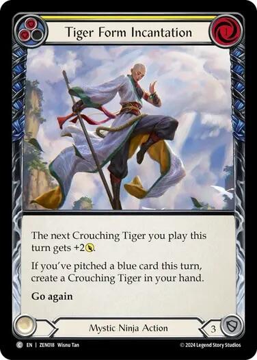 Tiger Form Incantation (Yellow) [ZEN018] (Part the Mistveil Zen Blitz Deck) | Card Merchant Takapuna