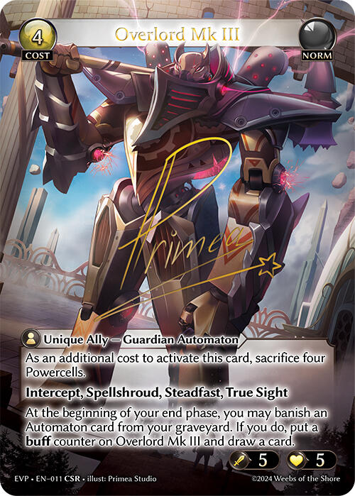 Overlord Mk III (011) [Promotional Cards] | Card Merchant Takapuna