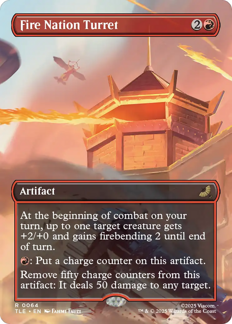 Fire Nation Turret (Borderless) [Avatar: The Last Airbender: Eternal-Legal] | Card Merchant Takapuna