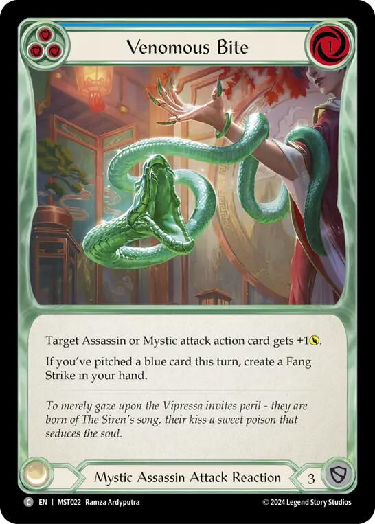 Venomous Bite (Blue) [MST022] (Part the Mistveil)  Rainbow Foil | Card Merchant Takapuna