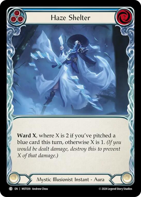 Haze Shelter (Blue) [MST039] (Part the Mistveil)  Rainbow Foil | Card Merchant Takapuna