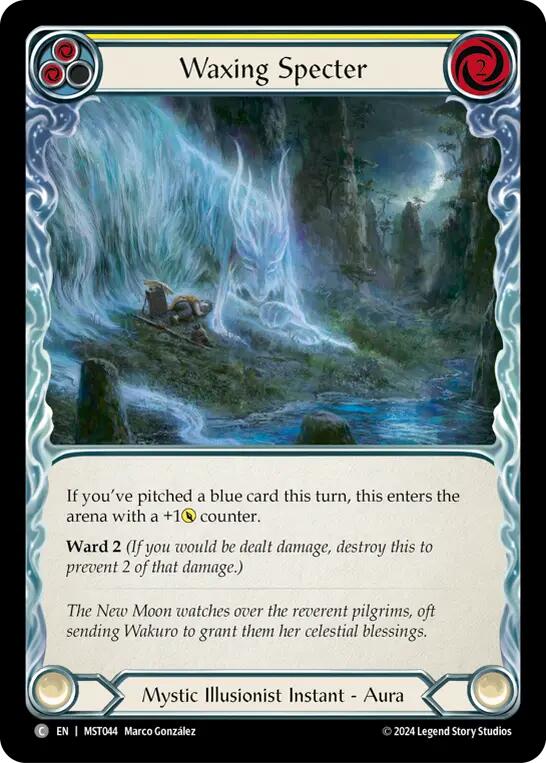 Waxing Specter (Yellow) [MST044] (Part the Mistveil)  Rainbow Foil | Card Merchant Takapuna