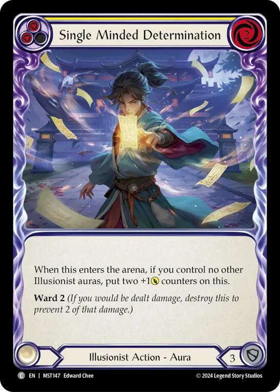 Single Minded Determination (Yellow) [MST147] (Part the Mistveil)  Rainbow Foil | Card Merchant Takapuna