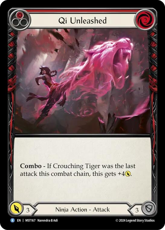 Qi Unleashed (Red) [MST167] (Part the Mistveil)  Rainbow Foil | Card Merchant Takapuna