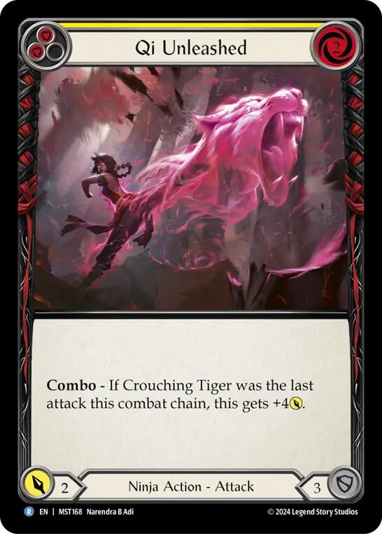 Qi Unleashed (Yellow) [MST168] (Part the Mistveil)  Rainbow Foil | Card Merchant Takapuna