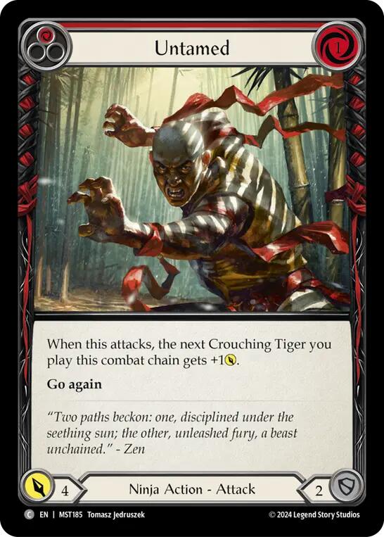 Untamed (Red) [MST185] (Part the Mistveil)  Rainbow Foil | Card Merchant Takapuna