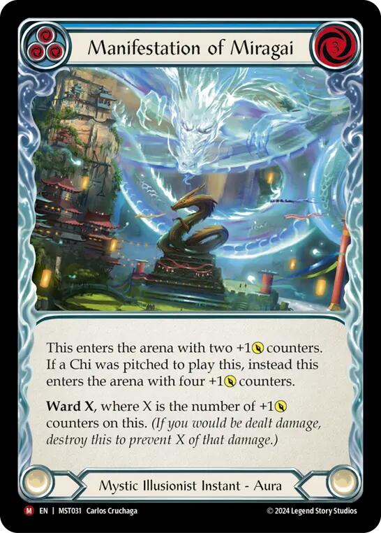 Manifestation of Miragai [MST031] (Part the Mistveil)  Rainbow Foil | Card Merchant Takapuna