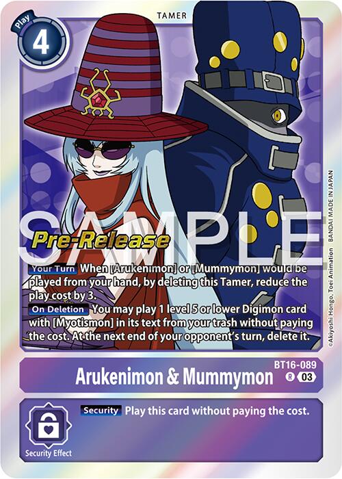 Arukenimon & Mummymon [BT16-089] [Beginning Observer Pre-Release Promos] | Card Merchant Takapuna