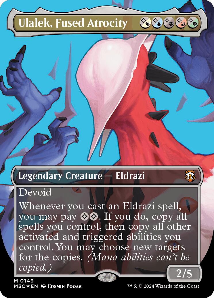 Ulalek, Fused Atrocity (Borderless) (Ripple Foil) [Modern Horizons 3 Commander] | Card Merchant Takapuna