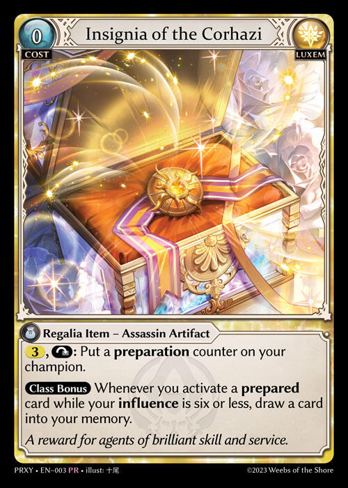 Insignia of the Corhazi (003) [Proxia's Vault] | Card Merchant Takapuna