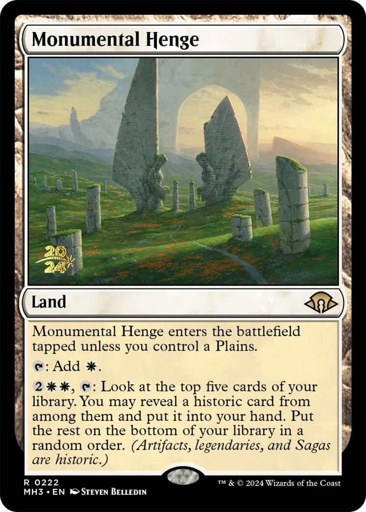 Monumental Henge [Modern Horizons 3 Prerelease Promos] | Card Merchant Takapuna