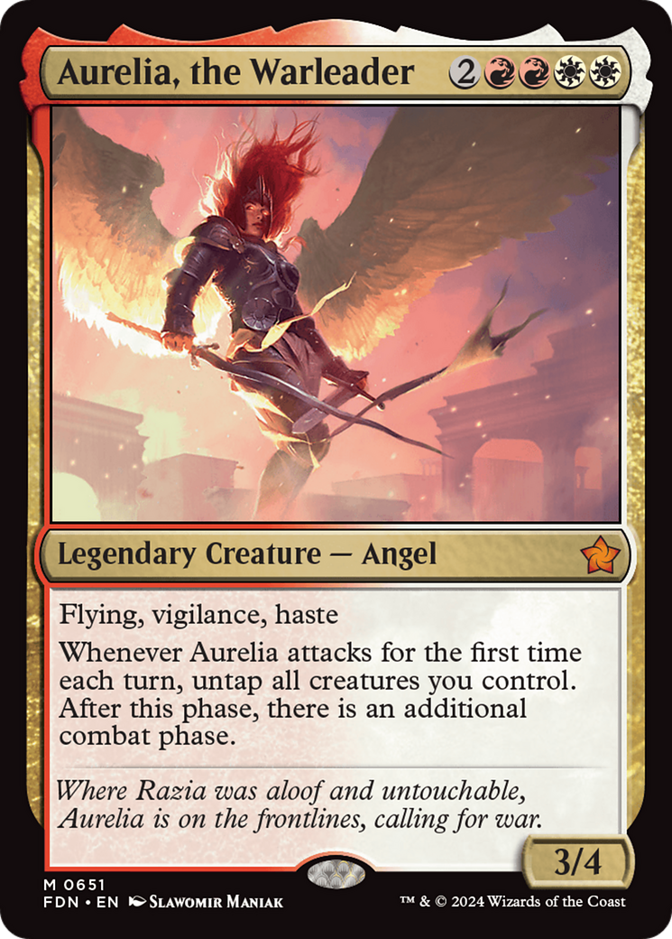 Aurelia, the Warleader [Foundations] | Card Merchant Takapuna