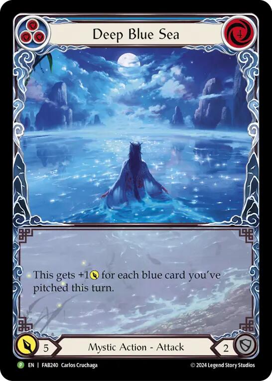 Deep Blue Sea [FAB240] (Promo)  Rainbow Foil | Card Merchant Takapuna
