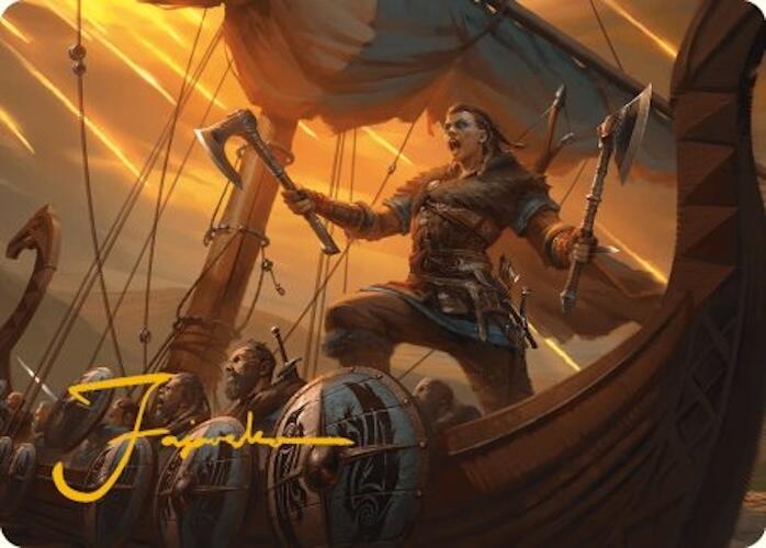 Eivor, Battle-Ready Art Card (Gold-Stamped Signature) [Assassin's Creed Art Series] | Card Merchant Takapuna