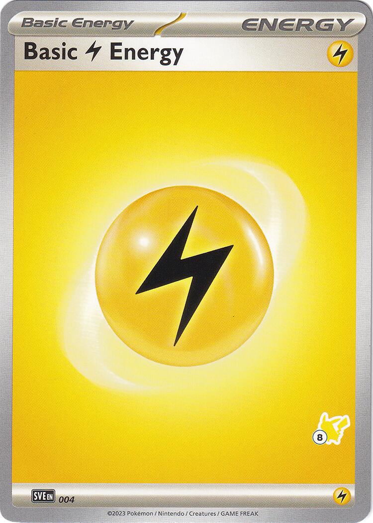 Basic Lightning Energy (004) (Pikachu Stamp #8) [Battle Academy 2024] | Card Merchant Takapuna
