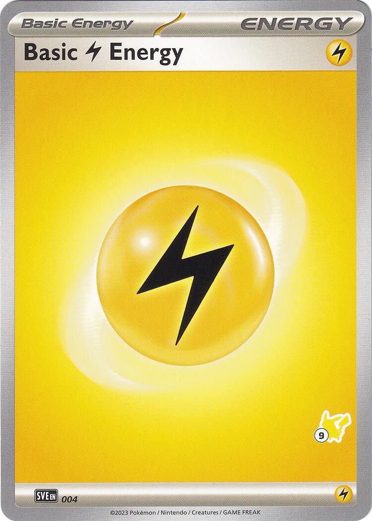 Basic Lightning Energy (004) (Pikachu Stamp #9) [Battle Academy 2024] | Card Merchant Takapuna