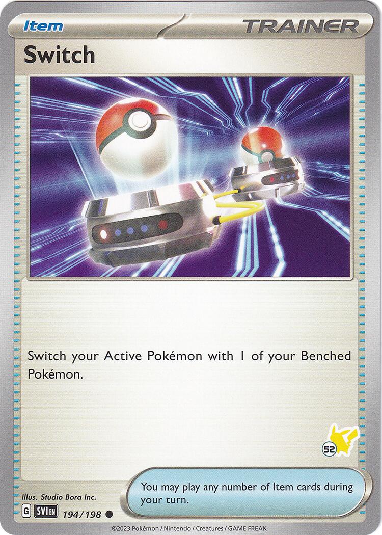 Switch (194/198) (Pikachu Stamp #52) [Battle Academy 2024] | Card Merchant Takapuna