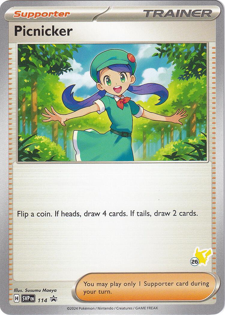 Picnicker (114) (Pikachu Stamp #26) [Battle Academy 2024] | Card Merchant Takapuna
