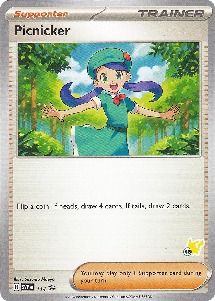 Picnicker (114) (Pikachu Stamp #46) [Battle Academy 2024] | Card Merchant Takapuna