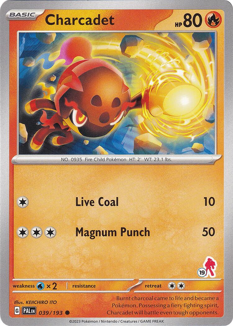 Charcadet (039/193) (Armarouge Stamp #19) [Battle Academy 2024] | Card Merchant Takapuna