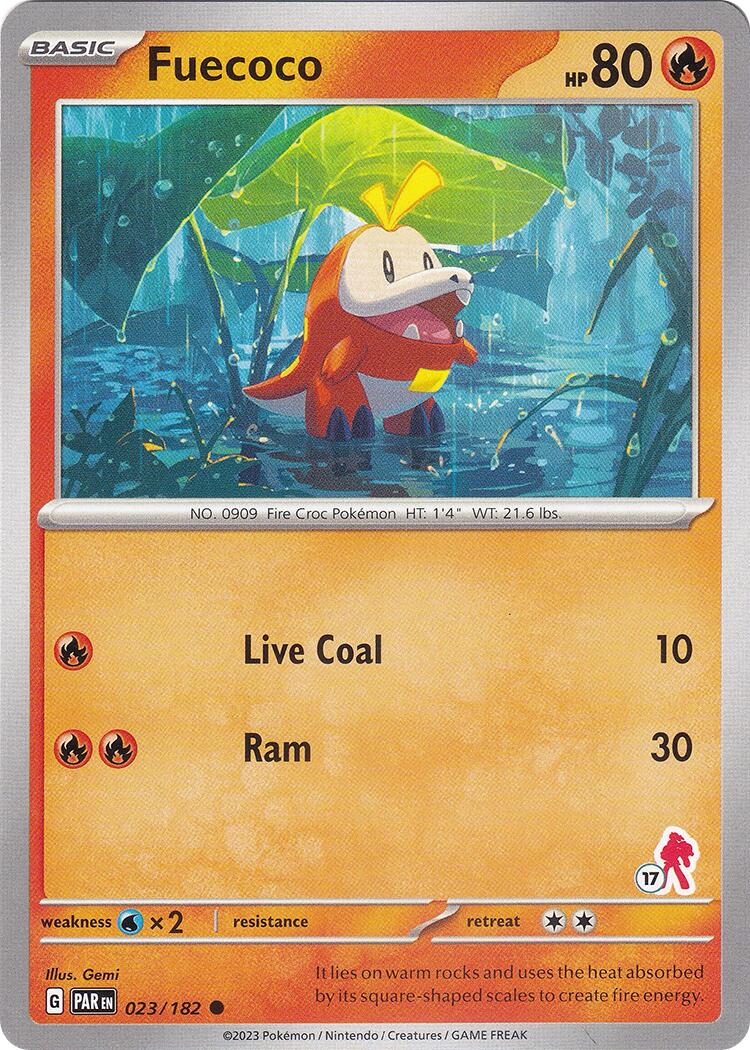 Fuecoco (023/182) (Armarouge Stamp #17) [Battle Academy 2024] | Card Merchant Takapuna