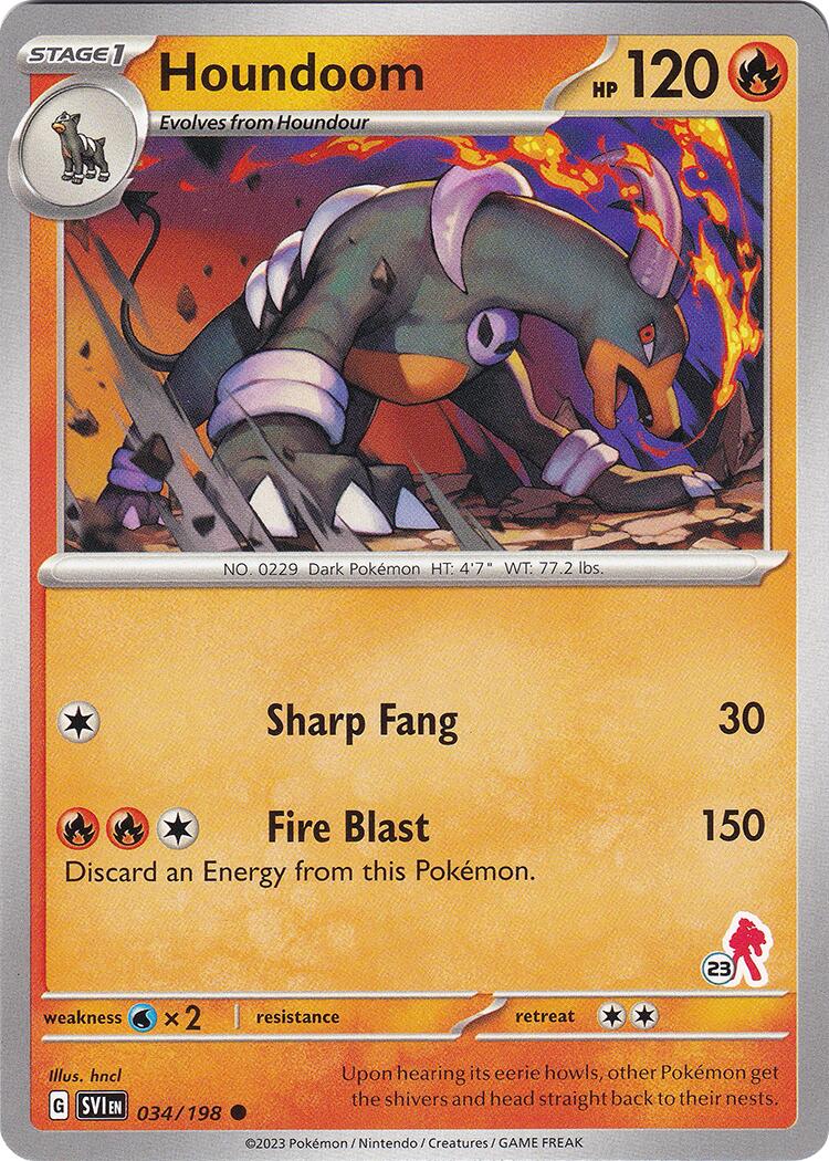 Houndoom (034/198) (Armarouge Stamp #23) [Battle Academy 2024] | Card Merchant Takapuna