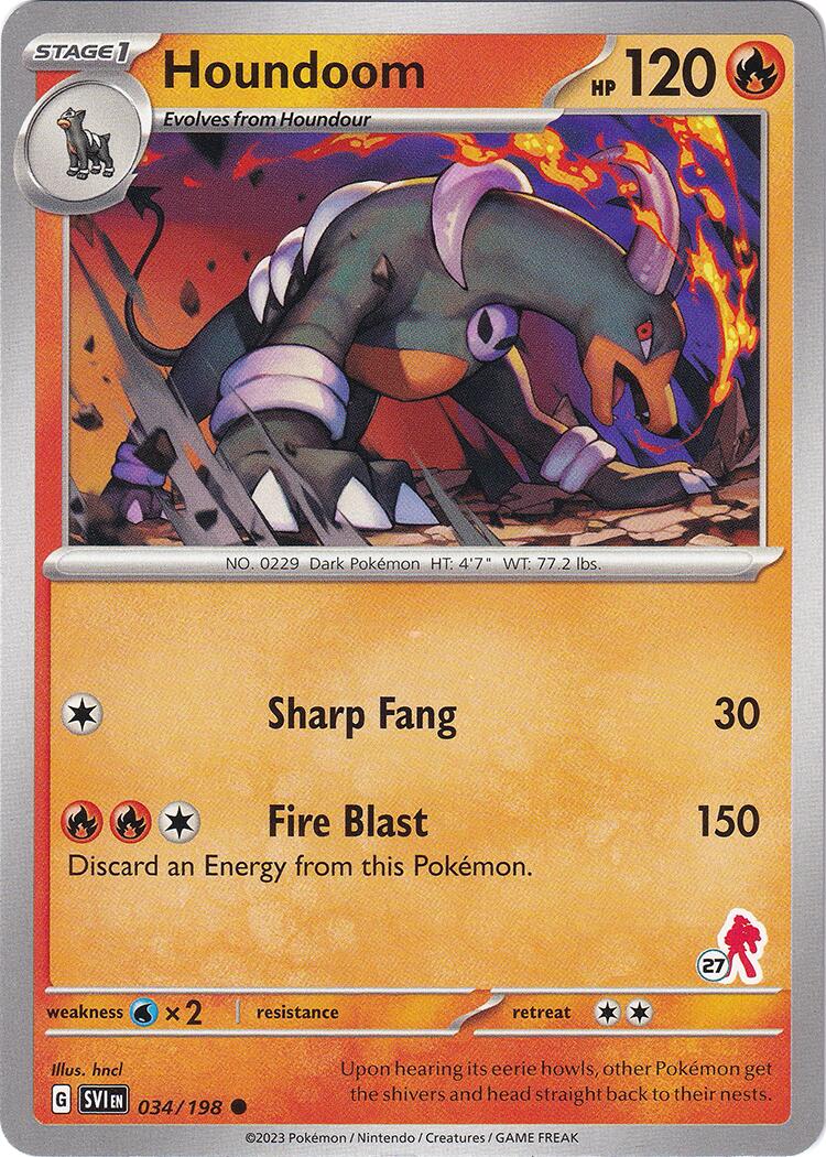 Houndoom (034/198) (Armarouge Stamp #27) [Battle Academy 2024] | Card Merchant Takapuna