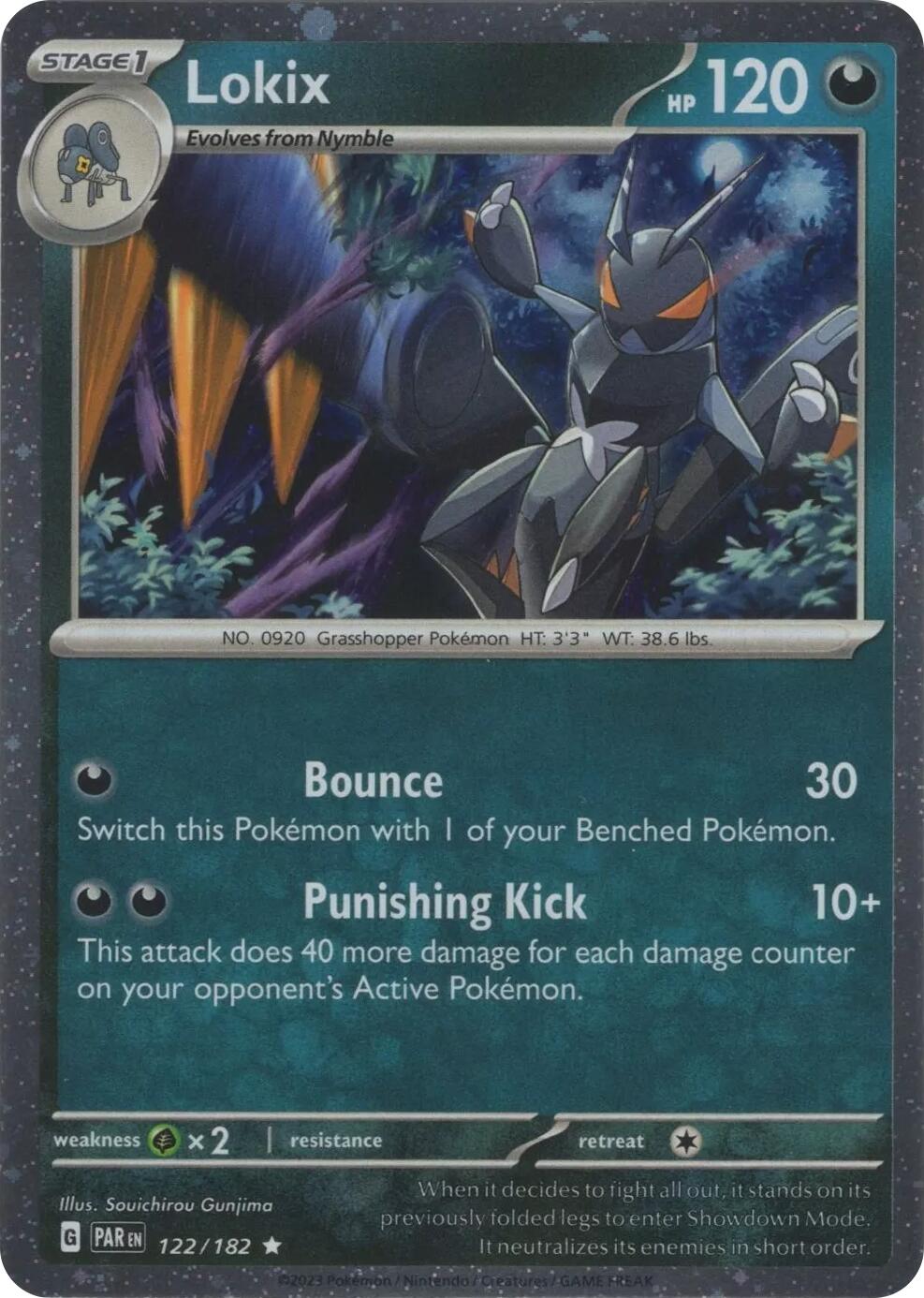Lokix (122/182) (Cosmos Holo) [Scarlet & Violet: Paradox Rift] | Card Merchant Takapuna