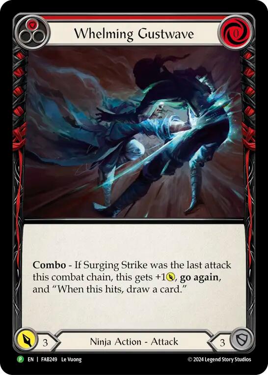 Whelming Gustwave (Red) [FAB249] (Promo)  Rainbow Foil | Card Merchant Takapuna