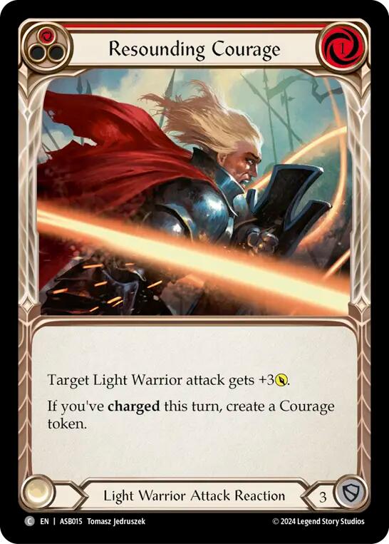 Resounding Courage (Red) [ASB015] (Armory Deck: Boltyn) | Card Merchant Takapuna