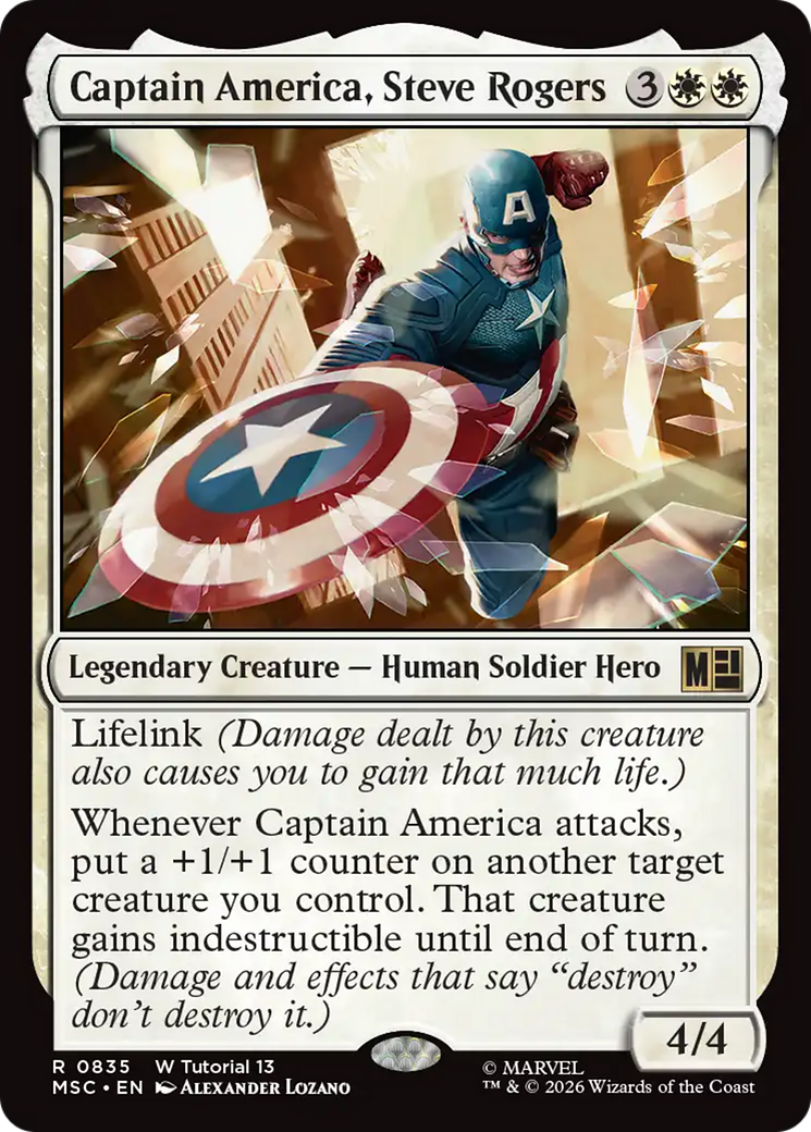Captain America, Steve Rogers (0835) [Marvel Super Heroes Commander] | Card Merchant Takapuna