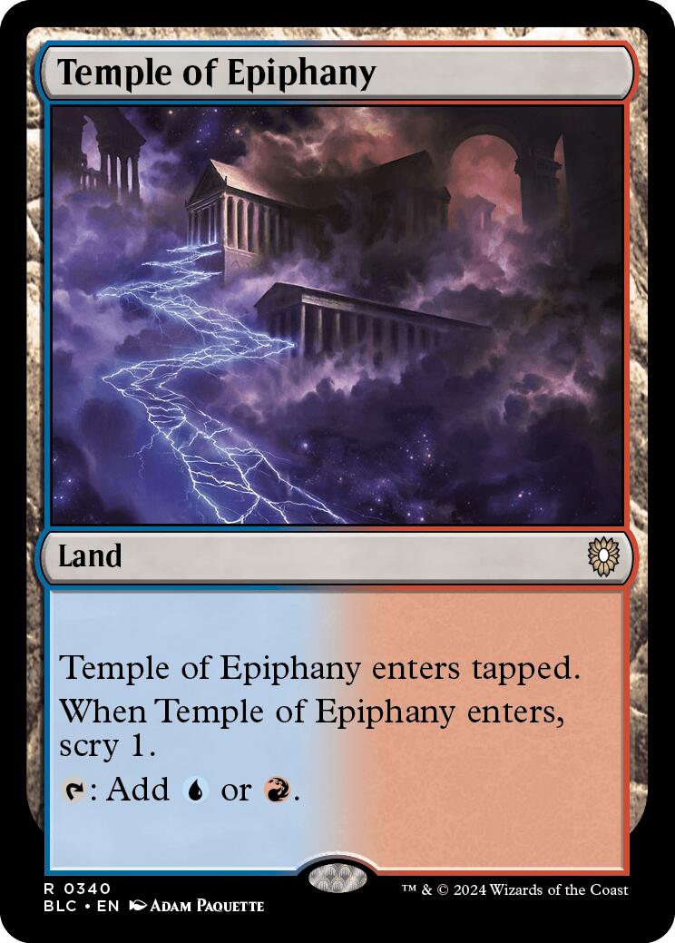 Temple of Epiphany [Bloomburrow Commander] | Card Merchant Takapuna