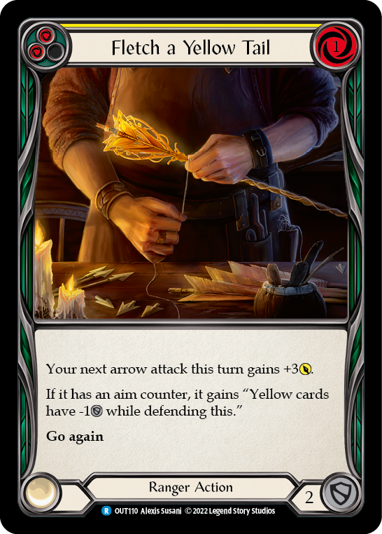 Fletch a Yellow Tail (Yellow) [OUT110] (Outsiders)  Rainbow Foil | Card Merchant Takapuna