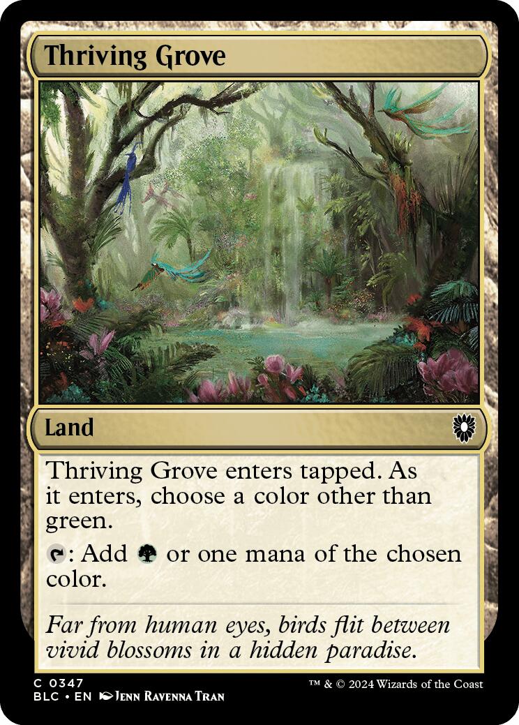 Thriving Grove [Bloomburrow Commander] | Card Merchant Takapuna