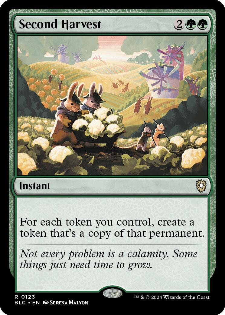 Second Harvest [Bloomburrow Commander] | Card Merchant Takapuna