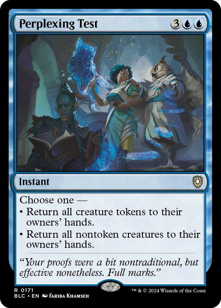 Perplexing Test [Bloomburrow Commander] | Card Merchant Takapuna