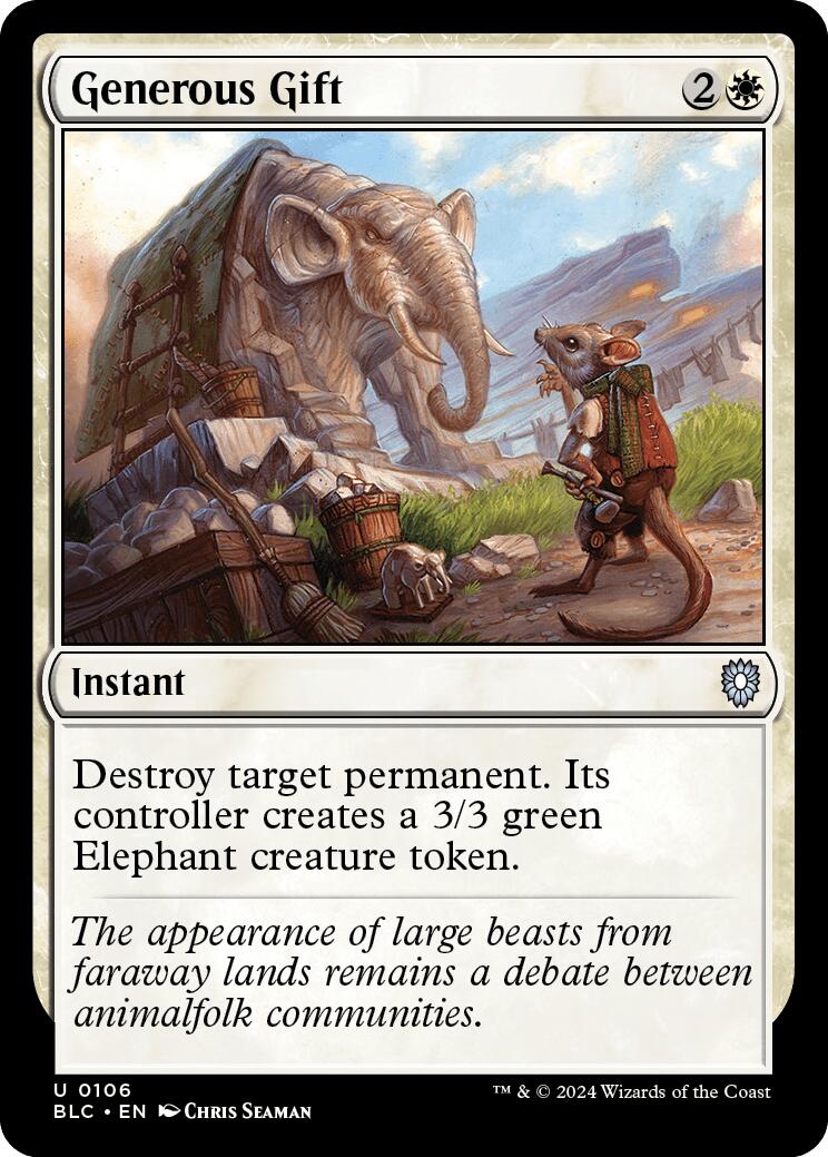 Generous Gift [Bloomburrow Commander] | Card Merchant Takapuna