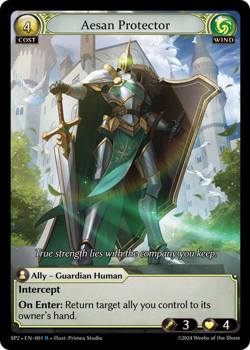 Aesan Protector (001) [Supporter Pack 2] | Card Merchant Takapuna