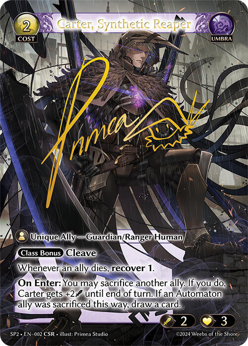 Carter, Synthetic Reaper (CSR) (002) [Supporter Pack 2] | Card Merchant Takapuna