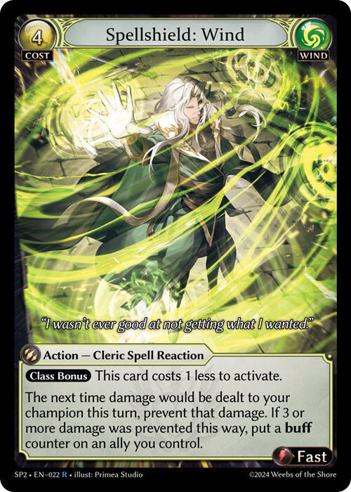 Spellshield: Wind (022) [Supporter Pack 2] | Card Merchant Takapuna