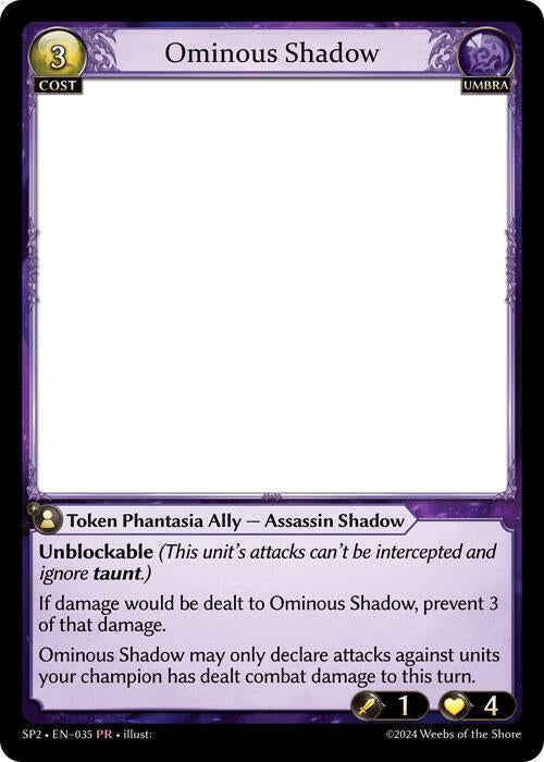 Ominous Shadow (035) [Supporter Pack 2] | Card Merchant Takapuna