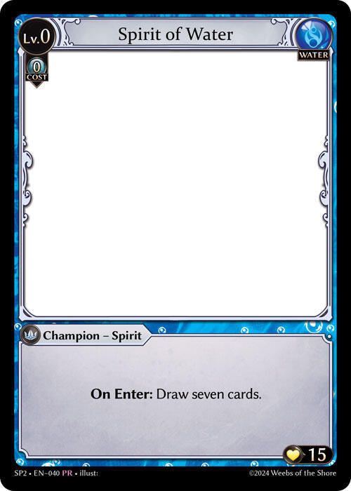 Spirit of Water (040) [Supporter Pack 2] | Card Merchant Takapuna