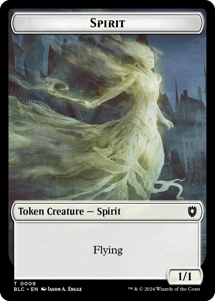 Spirit // Faerie Double-Sided Token [Bloomburrow Commander Tokens] | Card Merchant Takapuna