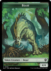 Cat // Beast (025) Double-Sided Token [Bloomburrow Commander Tokens] | Card Merchant Takapuna