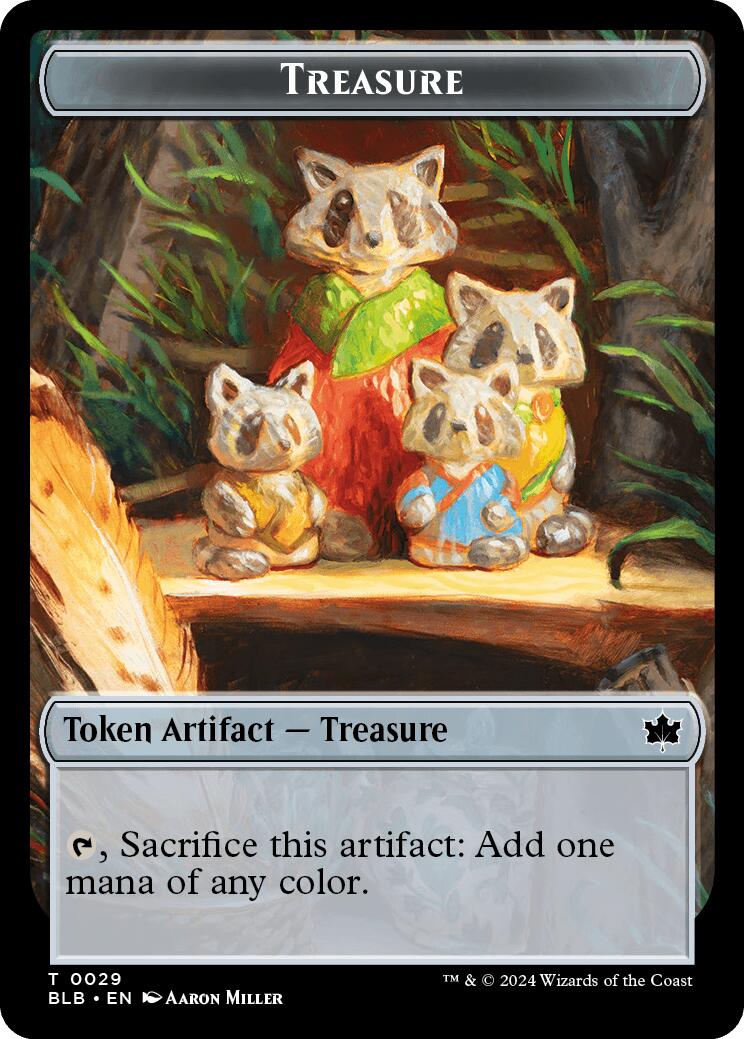 Beast (024) // Treasure Double-Sided Token [Bloomburrow Commander Tokens] | Card Merchant Takapuna
